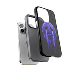 Glitch Sad Face Phone Case, Anime Melt Static Tough Cover
