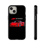 Red C8 Z06 Illustration Phone Case for Vette Owners | Tough Cover
