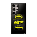 C7 Z06 Phone Case Featuring Yellow Chevy Supercar Artwork