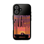 Silverado sunset truck Phone Case | Retro pickup silhouette