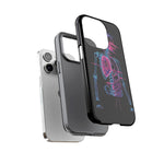 Neon Anatomical Skeleton Phone Case | Internal Displacement Art