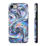 Chrome Metallic Swirl  Art Tough Phone Case