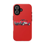 Red Classic Corvette C1 Illustration phone case | Retro Car Tough Case