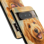Goldendoodle Fluffy Curls Portrait Art Tough Phone Case