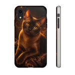 Burmese Golden Sable Portrait Art Tough Phone Case
