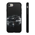 Black Sports Car Illustration 2023 Challenger SRT phone case | Car Drift Reflection