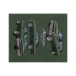 1971 Chevy Nova Illustration Velveteen Microfiber Blanket | Classic Muscle Car