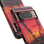 Black Gold Trans Am Sunset Tough Phone Case - Palm Boulevard Art