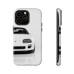 White MK4 Supra Phone Case, Retro 90s JDM Tough Cover for Car Enthusiasts
