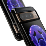 Glitch Sad Face Phone Case, Anime Melt Static Tough Cover
