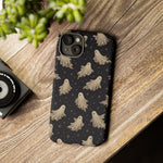 Vintage Ghost Pattern phone case | Halloween spooky stars design