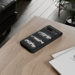 R32 Skyline Phone Case White, Three-View Vector Cover, Gift GTR Fans