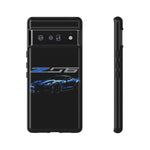 Blue C7 Z06 Sports Car Tough Phone Case Track Style Cover Gift