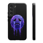 Glitch Sad Face Phone Case, Anime Melt Static Tough Cover