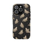 Vintage Ghost Pattern phone case | Halloween spooky stars design