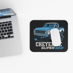 Cheyenne Super K10/C10 Truck Mouse Pad 9x8, Vintage 4x4 Pickup Art, Smooth Glide, Non-Slip Rubber Base, Slim 1/16 in Desk Mat