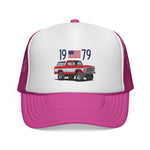 1979 Ford Bronco Trucker Cap Hat | Classic 4x4 USA Flag Off Road Mesh Snapback