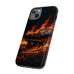 Black Charger Classic Muscle Flames Tough Phone Case Cover Gift
