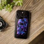 Holographic Skull Phone Case, Shattered Glass Iridescent Cover