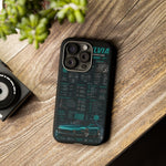 Teal S13 Silvia Phone Case, JDM Drift Infographic Spec Cover