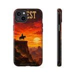 Western Sunset Cowboy Phone Case | Rugged Protective Cover