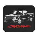 Syclone Pickup Mouse Pad | Retro Truck Illustration, Black Red