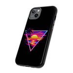 Synthwave Sunset Triangle Phone Case Retro Vaporwave Case
