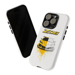 Z06 Corvette Phone Case, Yellow Sketch Reveal Chrome Cover