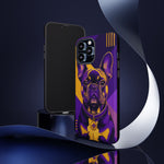 French Bulldog Pop-Art Portrait Tough Phone Case - Purple Gold