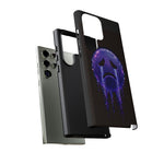 Glitch Sad Face Phone Case, Anime Melt Static Tough Cover