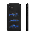 Blue C6 Z06 Phone Case, Three-View Vector Cover, Gift