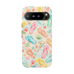 Watercolor Flip Flops pattern Tough Case | Beach Shells Phone Cover
