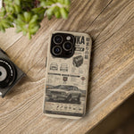 Silver Hakosuka Phone Case, Vintage JDM Infographic Cover