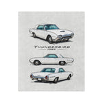 1962 Thunderbird Car Illustration Blanket | Vintage Classic Car Throw