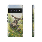 Playful Dog in Meadow Great Dane phone case | Puppy Art Tough Cover