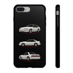 Fox Mustang White Triview Phone Case Classic Car Illustration