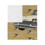 1959 Fury Cream Gold Microfiber Throw Blanket Classic Car Gift
