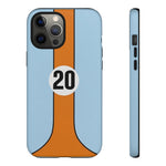 Blue Orange 20 Retro Endurance Racing Stripe Tough Phone Case Cover