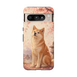 Akita Cherry Blossom Phone Case Sakura Dog Lover Gift