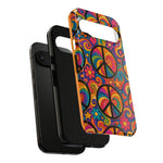 Peace Love Rainbow Spiral Art Tough Phone Case