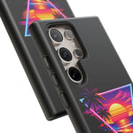 Synthwave Sunset Triangle Phone Case Retro Vaporwave Case