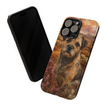 Border Terrier Earthy Watercolor Art Tough Phone Case