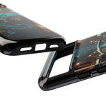 Vintage Teal 1957 Bel Air Classic Car Tough Case | Retro Rainy City Phone Cover