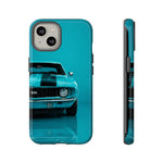 Muscle Car Phone Case Teal 69 Camaro SS, Retro Classic Cover, Guys Gift