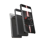 Camaro ZL1 Phone Case, Black Red Racing Stripe Studio Cover, Gift