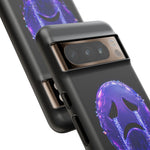 Glitch Sad Face Phone Case, Anime Melt Static Tough Cover