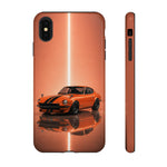 Orange 240Z Phone Case, Classic JDM Sports Car Racing Stripe Cover