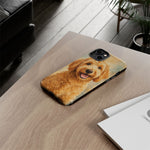 Goldendoodle Fluffy Curls Portrait Art Tough Phone Case