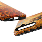 Yorkshire Terrier Jumping in Autumn Leaves Tough Case | Fall Dog Phone Cover