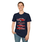 Red Vintage 1960 Chevy Impala Trio T-Shirt | Classic Car Illustration